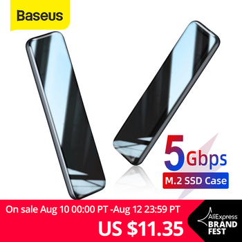 Baseus M2 SSD Case M.2 to USB Type C 3.0 Enclosure SSD Hard Drive for NGFF SATA M/B KEY SSD Disk Box SSD Caddy